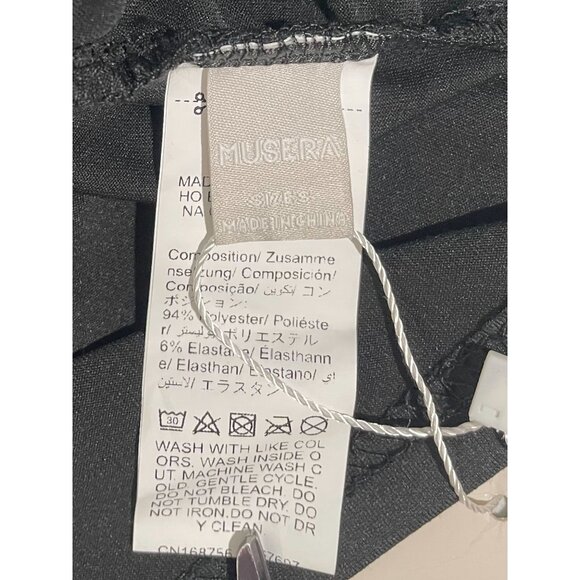 Musera Black Sleeveless Halter Crop Top With Bow Detail & Open Front Size M - Picture 12 of 12